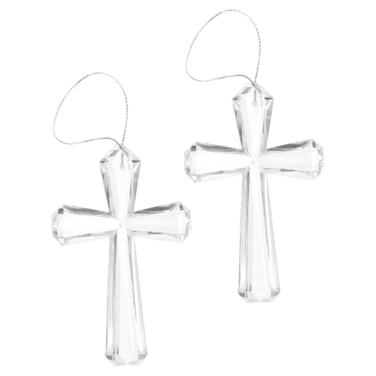 MAGICLULU 8 Pz Croce Trasparente Di Pasqua Ornamento Trasparente Da Appendere Ornamento Da Appendere Di Pasqua Decorazione Sospesa a Croce Ciondoli Pasquali Decoro Incrociato Acrilico
