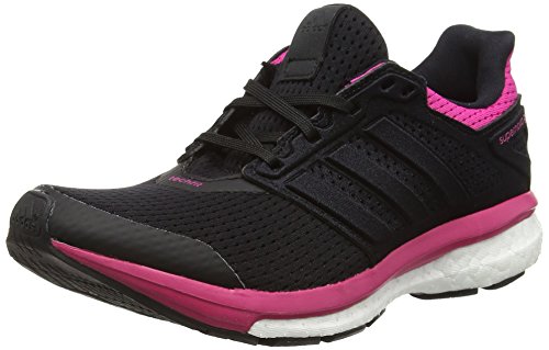 adidas Supernova Glide 8 W, Zapatillas de Running Mujer, Negro/Negro/Rosa (Negbas/Negbas/Eqtros), 38 2/3