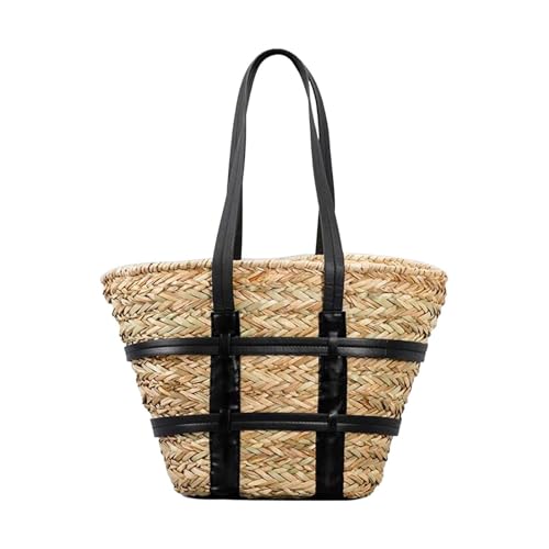 Sac fourre-tout en paille bohème vintage et sac de plage rétro chic