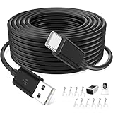 Contenu de l'emballage : 1 x câble USB A vers USB C (10 m), 10 x clips de câble muraux. Vous pouvez planifier des itinéraires librement pour garder les câbles organisés et les murs plus ordonnés