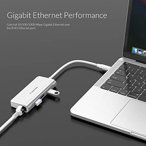 LENTION USB C Hub con 4K HDMI, Gigabit Ethernet, 3...