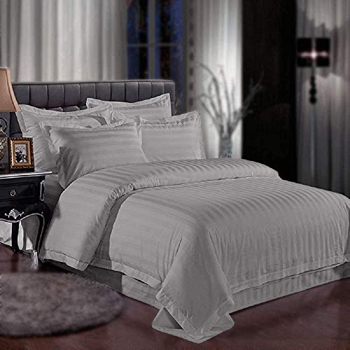 Image of Sofrito Micorfiber - Cotton Feel Duvet /Comforter Cover (Single - 61 inchx91 inch - Inches) with Solid Zipper Clousre - Silver | Solid Zipper Closure & Four Corner Ties |