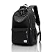 Produktbild evay Danny®Leichter Schulrucksack Mädchen Teenager wasserdicht Canvas Rucksack Damen Weinlese-Stilvolle Daypacks mit 15.6 Zoll Laptopfach für Teenager,Schwarz