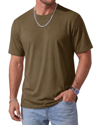 Image of MAGCOMSEN Mens T-Shirts Short Sleeve UPF 50+ Lightweight Moisture Wicking Basic Crewneck Casual Summer Cooling T Shirt