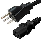 Iron Box NEMA 1ft 6-15P to C13 Power Cord - Durable and Reliable 15A, 250V, 14/3 AWG Power Cord, Portable Generator Cord for Transfer Switches, Data Centers, and Other High-Powered Applications