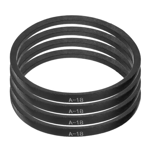 Image of uxcell 4pcs A18 or 4L200 Classic Wrapped Rubber V-Belt, 18 inch(457mm) Inside Circumference, A Profile V Belt