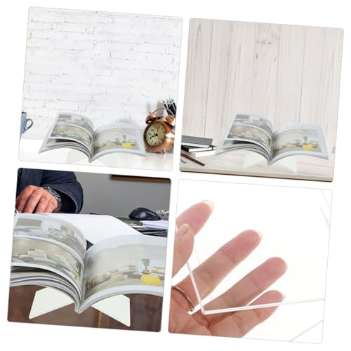 Soporte para recetas con base estable de acrílico resistente para exhibición de libros 2