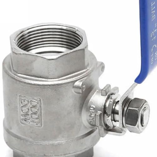 Válvula de bola de acero inoxidable SS304 con rosca hembra de 1/2 pulgada DN15 6