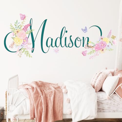 Vinilo decorativo floral personalizado para pared miniatura 2