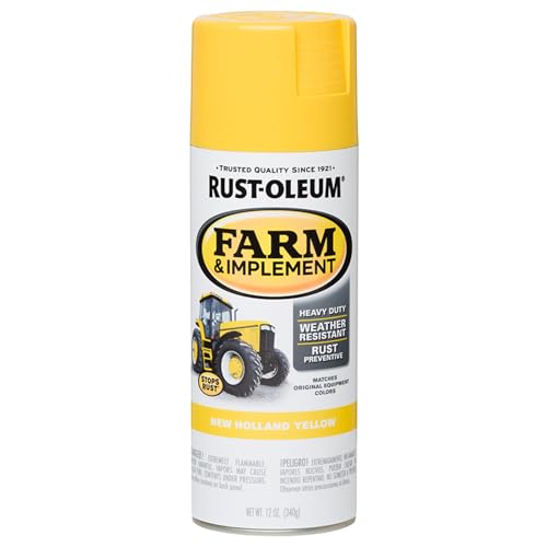 Image of Rust-Oleum 280144 Farm & Implement Spray Paint, 12 oz, New Holland Yellow