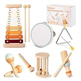 Musikinstrumente für Kinder , Xylophon Percussion-Instrumente Set Montessori Spielzeug Baby für Kinder ab 1 2 3 4 5 6 Jahre Babygeschenke zum Geburtstag