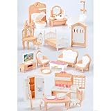 35 Pcs Dollhouse Furniture Accessories Set Mini House Furniture Small Dollhouse Miniature Furniture Play House Accessories 1:12 Tiny Kitchen Bedroom LivingRoom Bathroom Boy Girl Toddler3Y+
