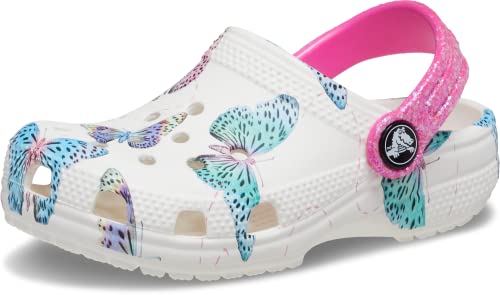 Image of Crocs Unisex-Child Classic Seasonal Print Clogs, Butterfuly Print, 5 Toddler