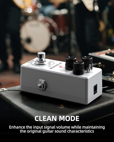 Image of LEKATO Boost Guitar Pedal, 2-Mode Clean and TS Booster, Mini Boost Pedal for Electric Guitar, Truebypass, DC 9V