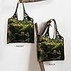 BOAIHH Bubbles In The Forest Women Canvas Tote Bags Light stylish Large Shopping Bag for Daily Outings Use #4
