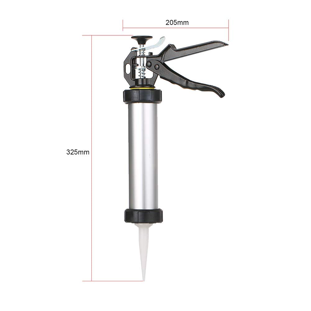 Pistolet do uszczelniania ze stopu aluminium 300 ml, pistolet do klejenia szkła Elastyczny pistolet do miękkiego silikonu do majsterkowania