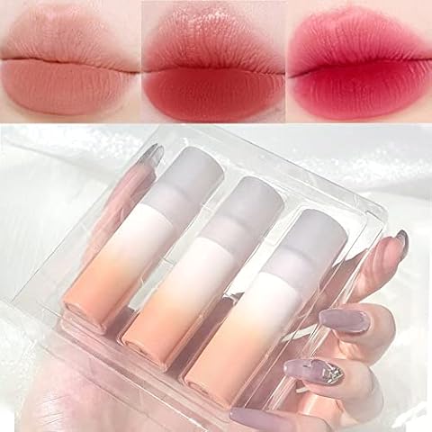 Sitovely 3 Farben Samtig Mousse Lippenstift Lip Mud Set Cover