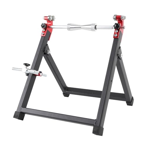 Fabater Equilibradora de Ruedas de Moto, Soporte para equilibrar Ruedas con Conos de centrado Ajustables, Herramientas Plegables para Alinear Llantas, para Motos de Calle y Dirt Bike