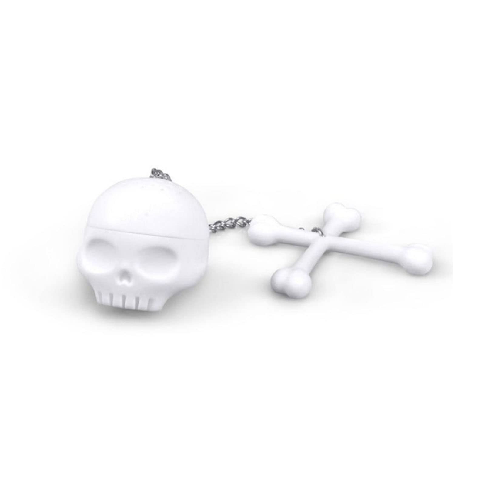 Infusor de hojas de té sueltas de silicona de grado alimenticio, con forma de calavera de hueso, filtro para tetera, té, taza de café