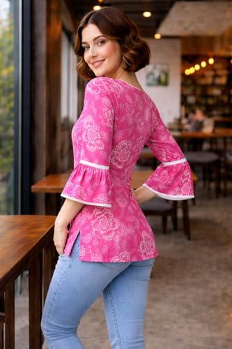 Image of Women's and Girls Short Kurti in TopsTunic | Ladies Ethnic Tunic