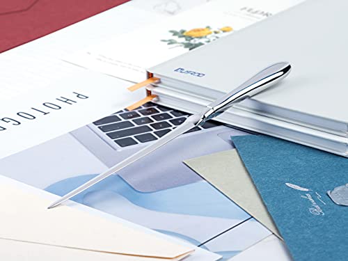 Musrod Silvery Letter Opener, Envelope Opener Knife Metal Letter Opening Knife, Paul Revere Paper Cutting Knife, 9 Inches (1 Pack) #TOP1