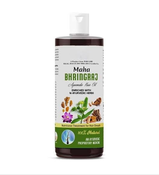 Maha Bhringraj Hair Oil – Ayurvedic Herbal Oil with 16 Herbs – Bhringraj Tel for Men & Women – Scalp Nourishing Care – Supports Healthy Looking Growth-image-9