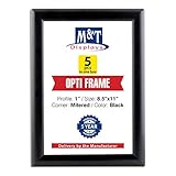 M&T Displays 8.5x11 Snap Frame for Wall Mount, Snap Open Frame, 1 inch Profile - Black / 5pcs / $8.95 Each Front Loading