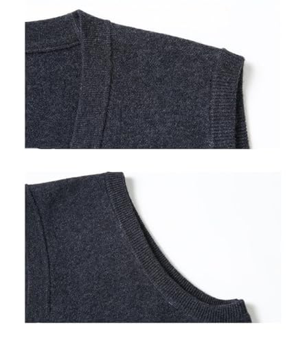 Men's Cardigan Vest Autumn Knitted Casual V-Neck Sleeveless Wool Vest Plus Size4