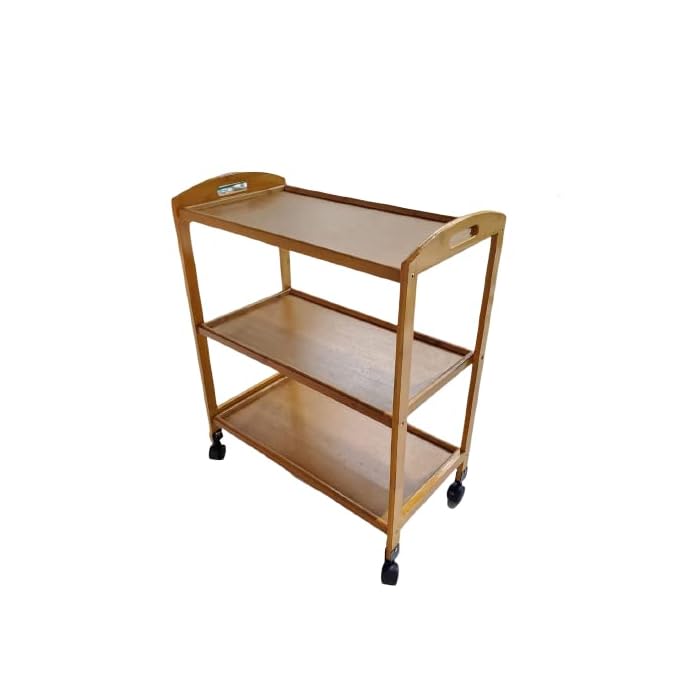 Buy 3 Tier Kitchen Trolley Cart Utility Serving Cart Bamboo Wood