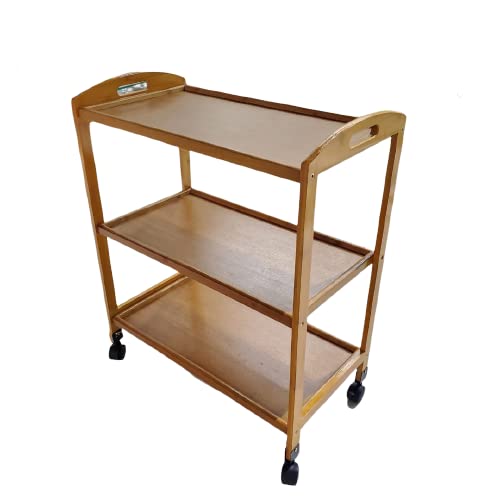 Buy 3 Tier Kitchen Trolley Cart Utility Serving Cart Bamboo Wood