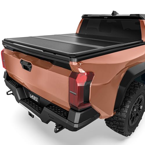 LEDKINGDOMUS Hard Trifold Truck Bed Tonneau Cover Fits for Toyota Tacoma 2024 2025 5ft Bed with...