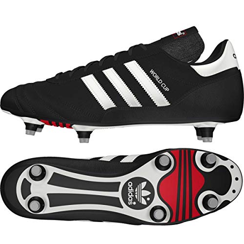 ADIDAS WORLD CUP 11040 MENS SOCCER SNEAKERS 7 UK, Black (Black/Running White), 7