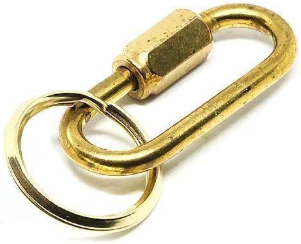 Amazon.co.jp: 真鍮 ネジカラビナ キーホルダー（Mサイズ）ブラス キー