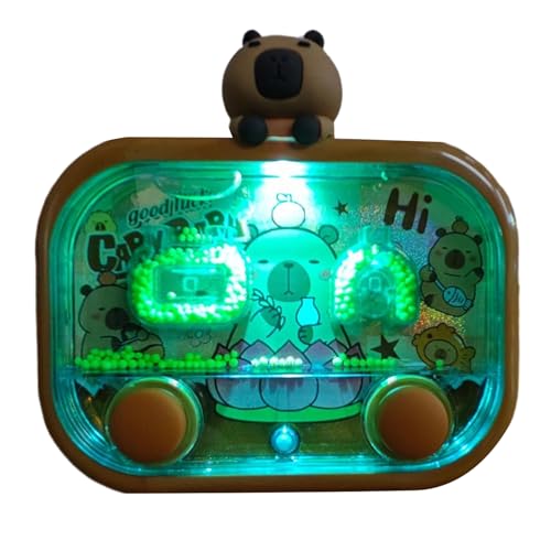 Juegos de agua portátiles - Juguete para lanzar cuentas de doble botón - Luz LED Juego antiestrés acuático,Regalo Viaje Cumpleaños para Niños Niñas Niños