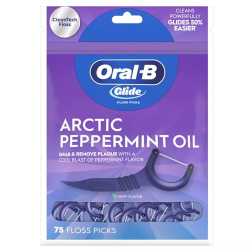 Oral-B Glide 3D-Weiß Floss Picks Radiant Mint, 75CT (Pack of 6) – Ansicht 1