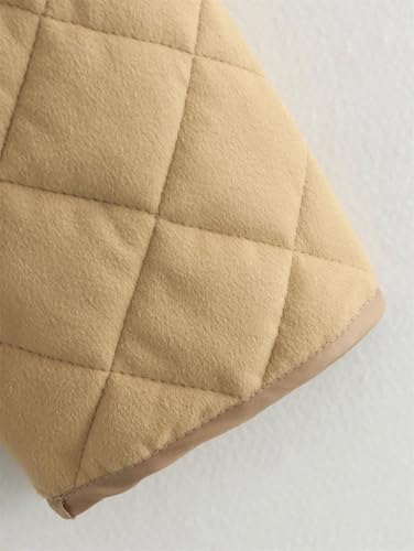 Fnfmrfmr Khaki Women's Patchwork Lapel Cotton Jacket with Vintage Buttons - Casual Style, Medium Size - Image 5