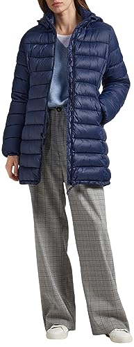 Pepe Jeans Para Mujer. PL402252 Abrigo Maddie Largo Marino (S), Casual, Nylon, Manga Larga - 2