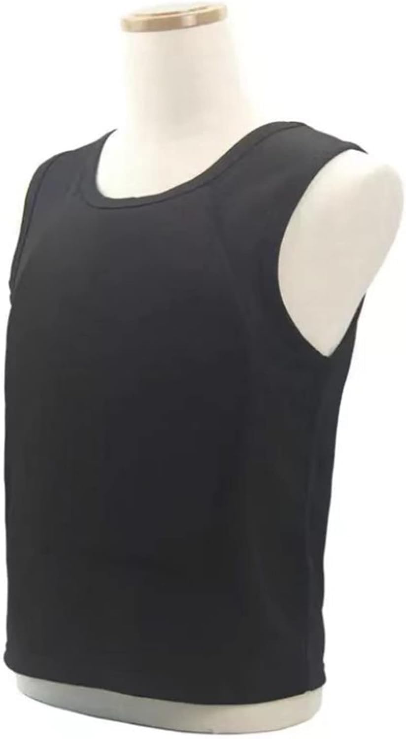 REMEK Taktische Schusssichere Weste, Stichschutzweste Verdeckte Kugelsichere Weste IIIA-Level Militärische Anti-Bullet-T-Shirt Taktische (DE/NL/SE/PL, Alphanumerisch, 3XL, Regular, Regular, B)