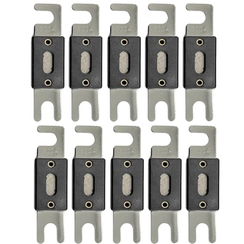 Image of KMH 300A ANL Fuse Kit Nickel Blade Plated Fork Fuses | Car Audio & Video Circuit Breaker Protection | Electronic System Fuse Holder for Safe Power Distribution, Pack of 10