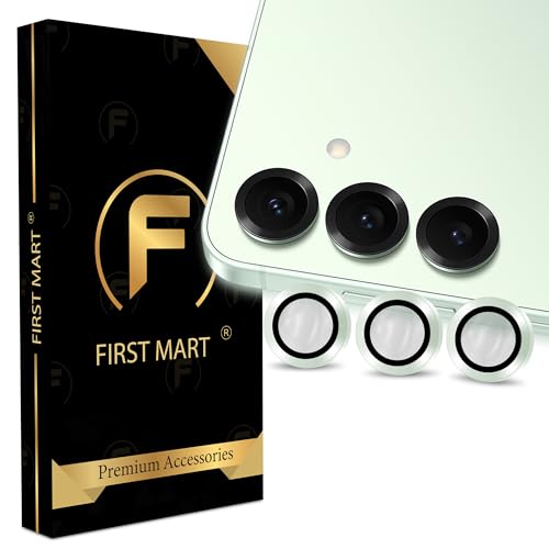 Image of FIRST MART Mint Green Camera Ring Guard Protector for Samsung Galaxy S25 | Tempered Glass with Metal Alloy Rings, HD Clear, Scratch Resistant, Case-Friendly | Pack of 1