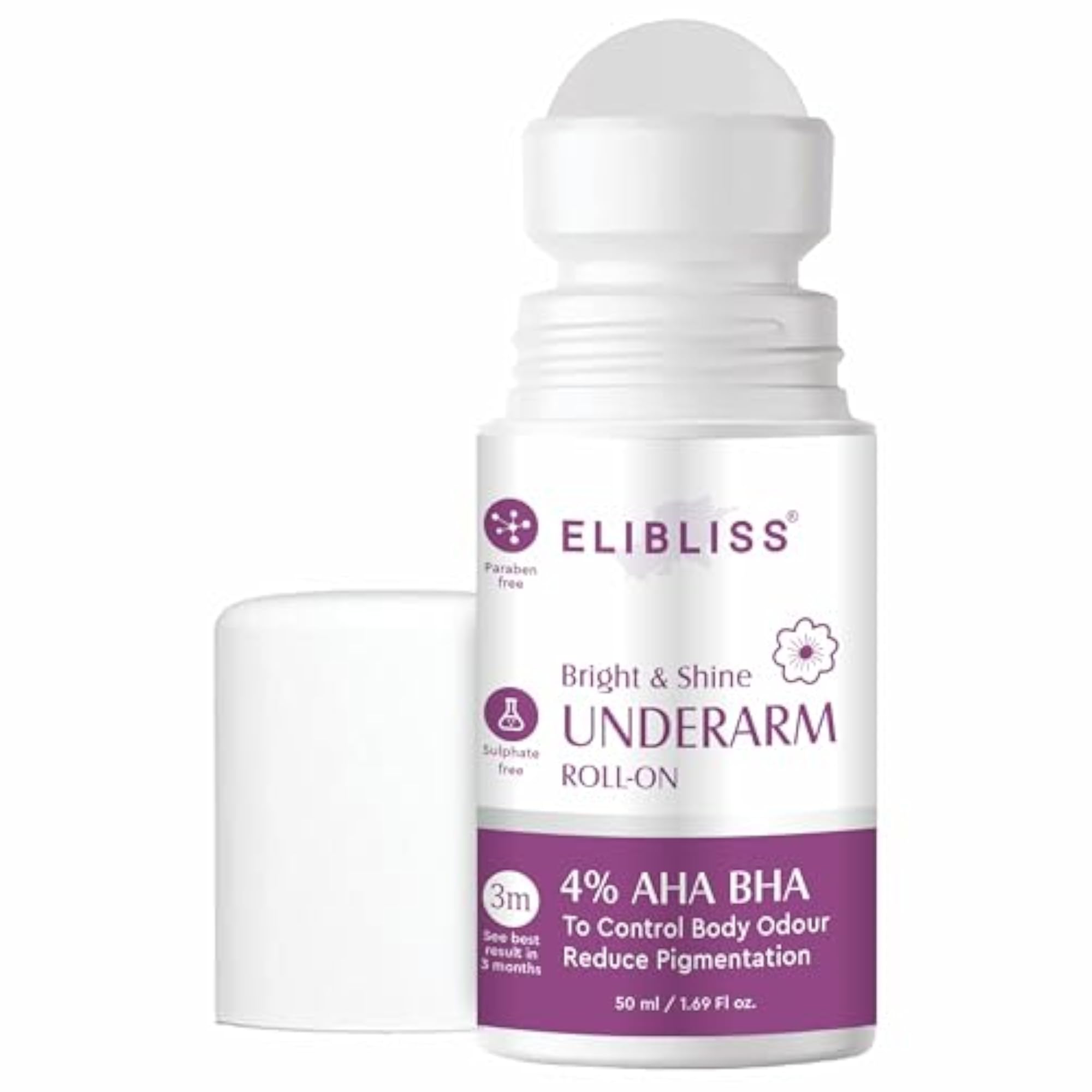 Women's Bright & Shine Underarm Roll-On, 4% AHA BHA, 50ml
