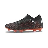 Schnürsenkel PUMA Herren Future 6.3 Netfit Fg/ag Fußballschuh, Schwarz Weiß Schockierende Orange, 43 EU