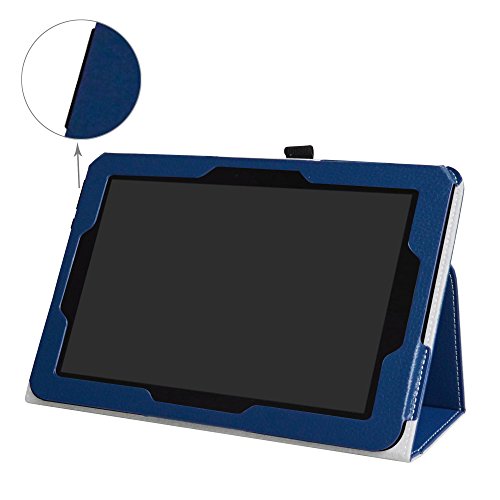 Verizon Ellipsis 10 Case,Mama Mouth Pu Leather Folio 2-Folding Stand Cover For 10.1" Verizon Ellipsis 10 Android Tablet,Dark Blue #TOP1