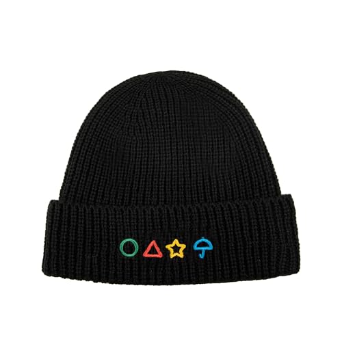 Bonnet Squid Game noir pour affronter l'hiver avec style
