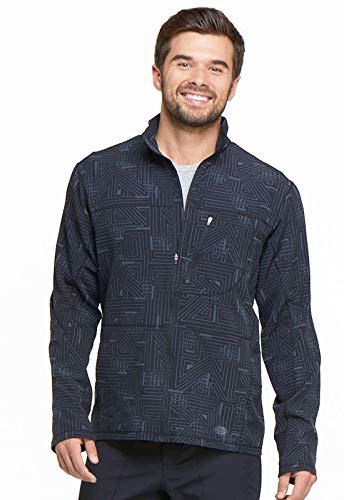 Dickies Dynamix Men Warm Up Scrubs Jacket Zip Front DK307, XS, Labyrinth