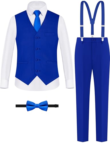 Image of ELPA ELPA Born for All Wonderful Things Boys' Formal Suit Vest Set with Suspenders
