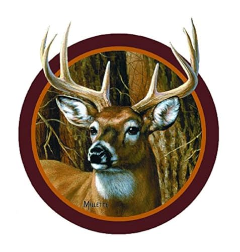 Enjoy It Wild Wings Whitetail Deer Head Car Sticker, Outdoor Rated Vinyl Sticker Decal