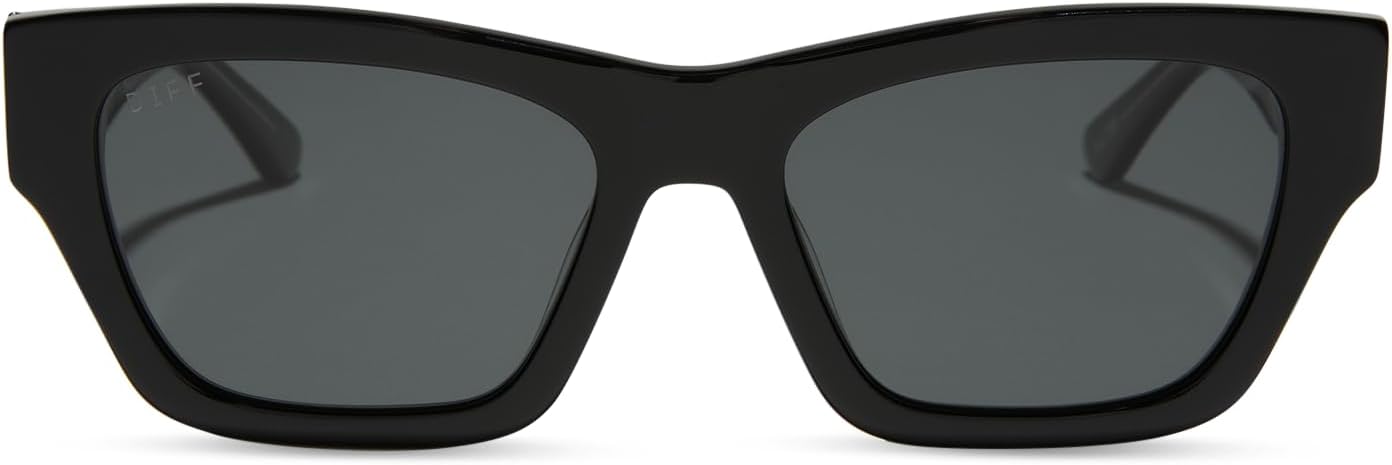 DIFF Yellowstone Sunglasses | Beth II Chunky Rectangular Sunglasses for Women | UV400 Polarized Protection - Image 3