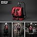 Studded Gothic Lace Bow Backpacks with Cross Charm,Rivet Mini Backpack for Women (Red and Black)
