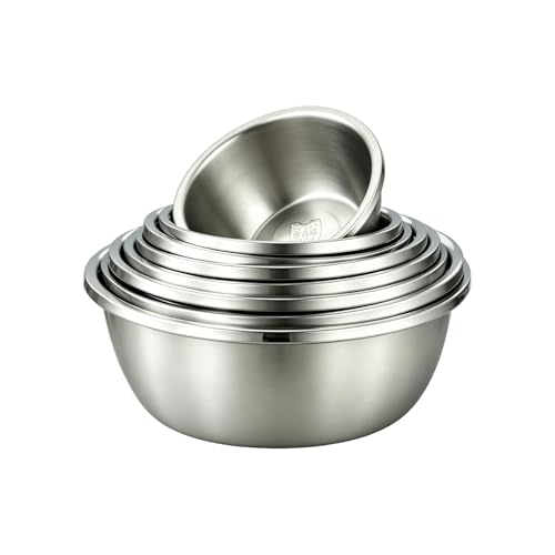 Bowls de acero inoxidable para mezclar 6 piezas miniatura 7